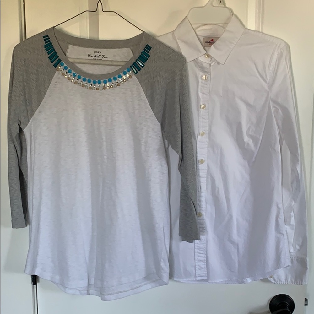 J crew shirts. Size small and xs